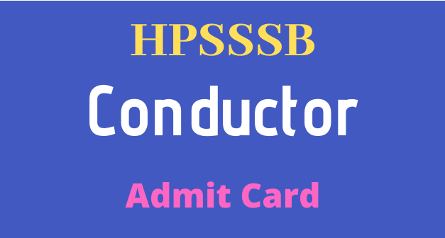 HRTC Conductor Admit Card