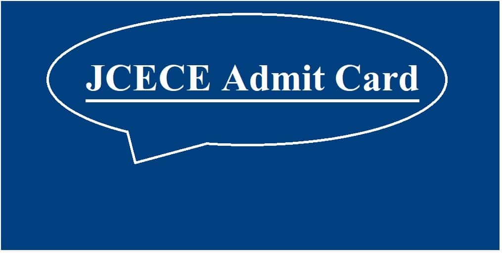 JCECE Admit Card download