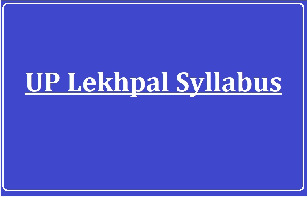 UP Lekhpal Syllabus