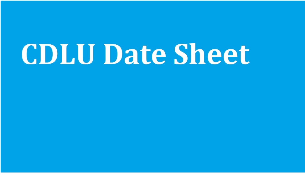 CDLU Date Sheet