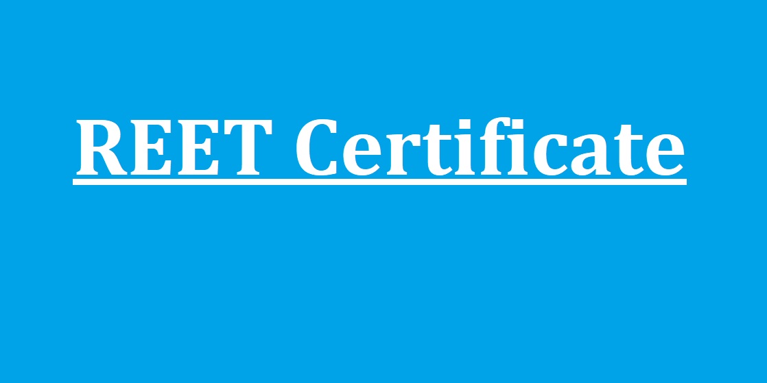 REET Certificate