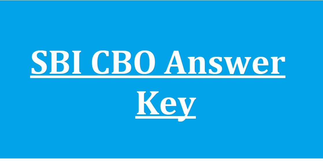 SBI CBO Answer Key