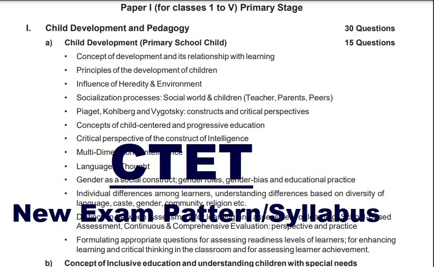 CTET New exam Pattern 2022