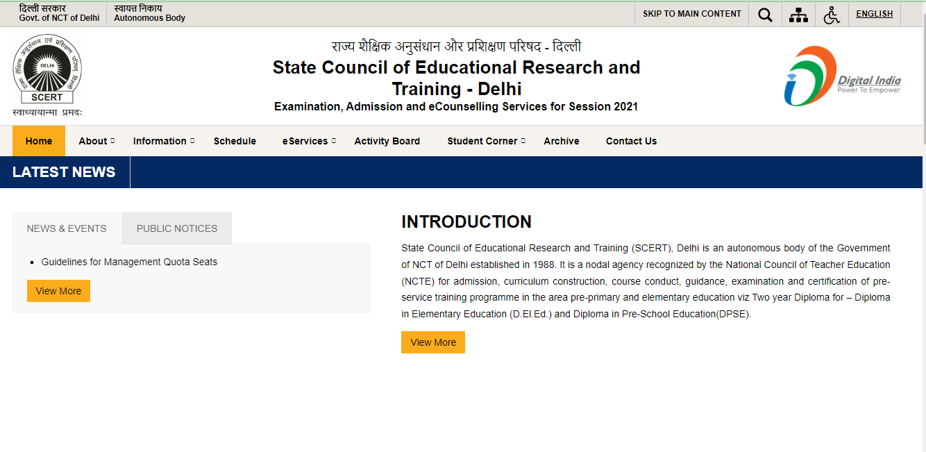 Delhi D.El.Ed Merit List 2022