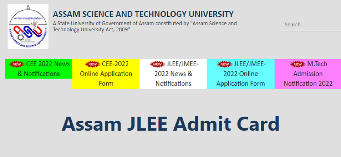 Assam JLEE Admit Card