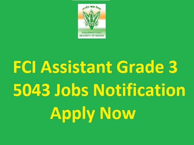FCI Assistant Grade 3 Recruitment
