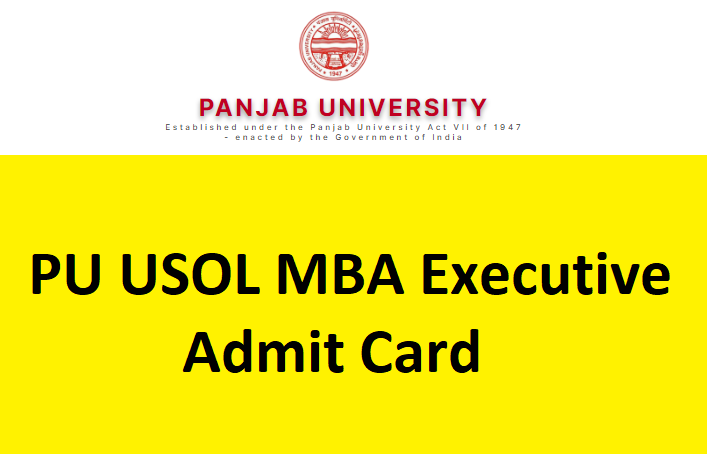 PU USOL MBA Executive Admit Card