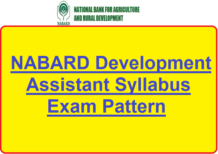 NABARD Development Assistant Syllabus