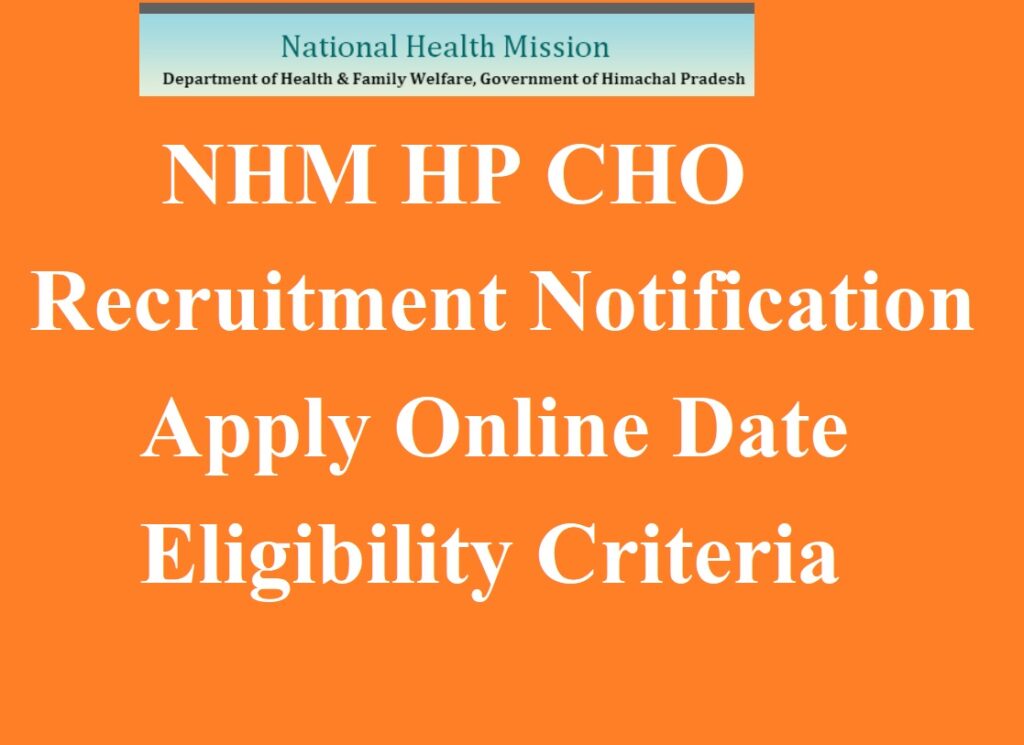 NHM HP CHO Recruitment