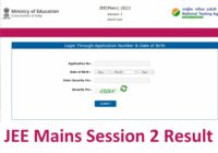 JEE Mains Session 2 Result