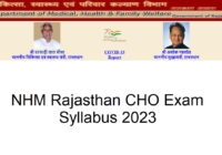 NHM Rajasthan CHO Exam Syllabus