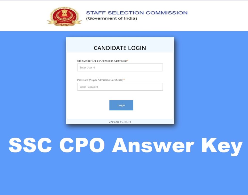 SSC CPO Answer Key 2023