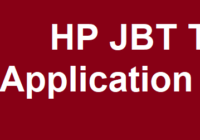 HP JBT TET Application Form