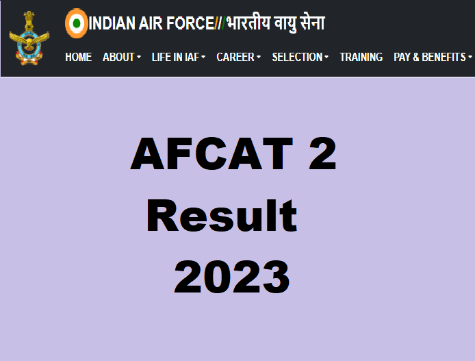 AFCAT 2 Result 2023