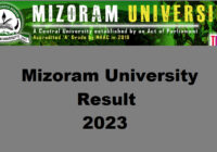 Mizoram University Result 2023
