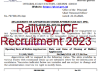 Railway ICF Recruitment