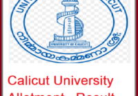 Calicut University Allotment Result