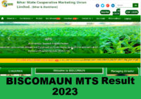 BISCOMAUN MTS Result 2023