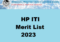HP ITI Merit List 2023