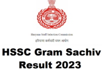 HSSC Gram Sachiv Result 2023