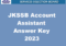JKSSB Account Assistant Answer Key 2023
