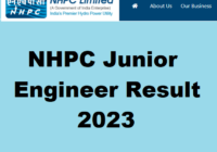 NHPC Junior Engineer Result 2023