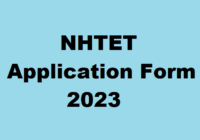 NHTET Application Form 2023
