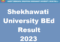 Shekhawati University BEd Result 2023