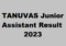 TANUVAS Junior Assistant Result 2023
