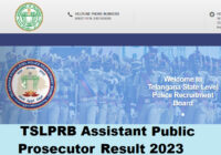 TSLPRB Assistant Public Prosecutor Result 2023