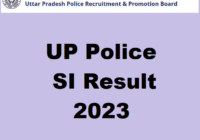 UP Police SI Result 2023