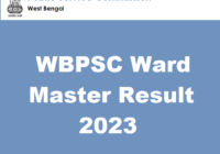 WBPSC Ward Master Result 2023