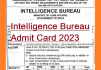 Intelligence Bureau Admit Card