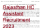 Rajasthan HC Assistant Recruitment