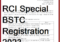 RCI Special BSTC Registration