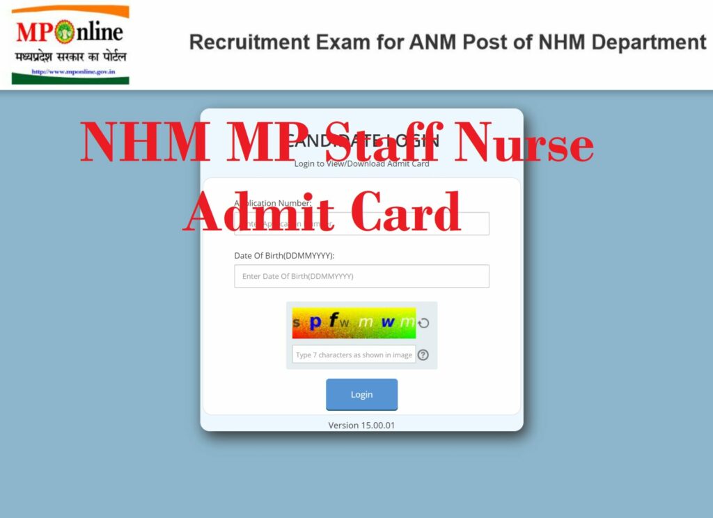 NHM MP Staff Nurse Admit Card