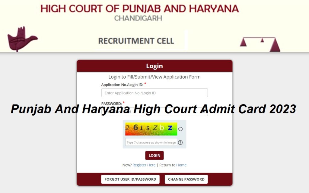 Punjab & Haryana High Court Admit Card 2023 Out- Exam Date