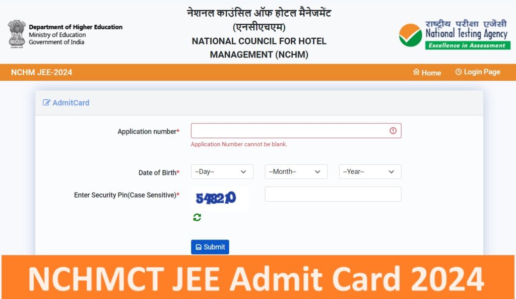 NCHMCT JEE Admit Card 2024